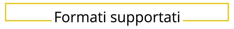 Formati supportati